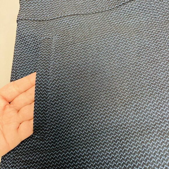 Loft Women’s Sz 8 A-Line Midi Skirt Blue Side Pockets Above Knee Zipper 0826 - Picture 6 of 13